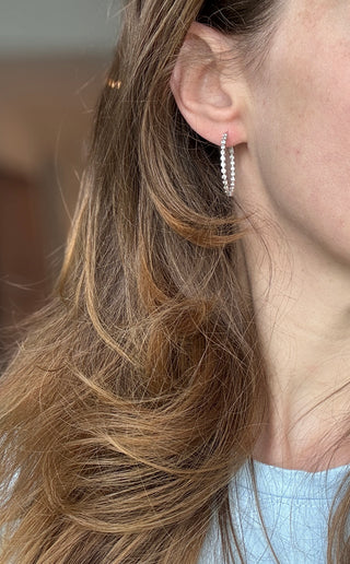 Inside Out Natural Diamond Hoops 1.5 ctw