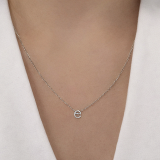Diamond letter initial necklace