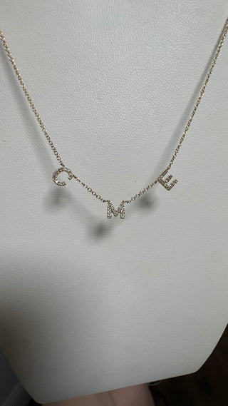 Three Letter Diamond Necklace