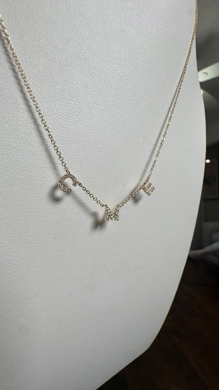 Three Letter Diamond Necklace