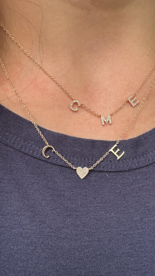 Three Letter Diamond Necklace