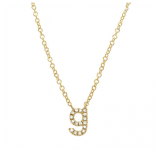 Diamond letter initial necklace