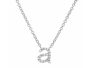 Diamond letter initial necklace