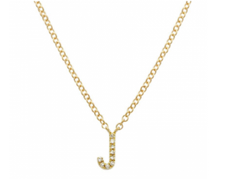 Diamond letter initial necklace