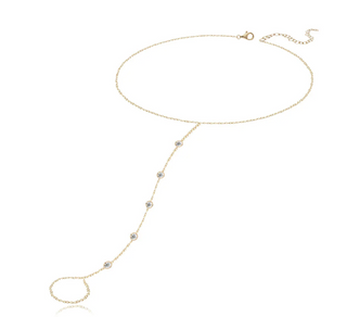 Five Diamond Hand Chain