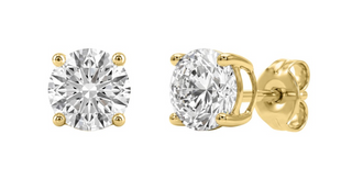 Roud Lab Diamond Stud Earrings